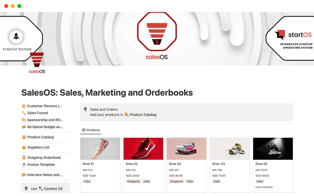 SalesOS: Sales, Marketing and Orderbooks