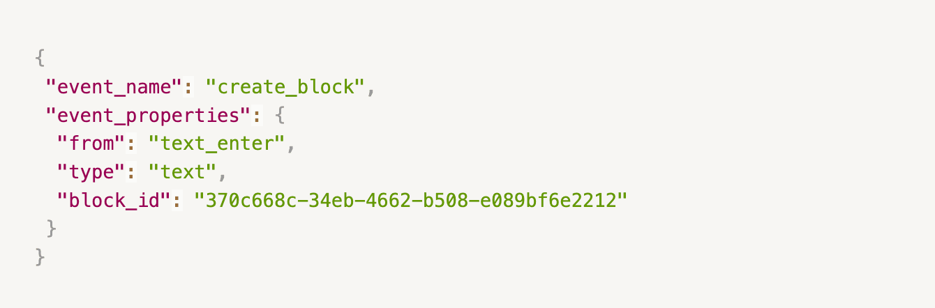 Sample JSON payload of an event before schematization.