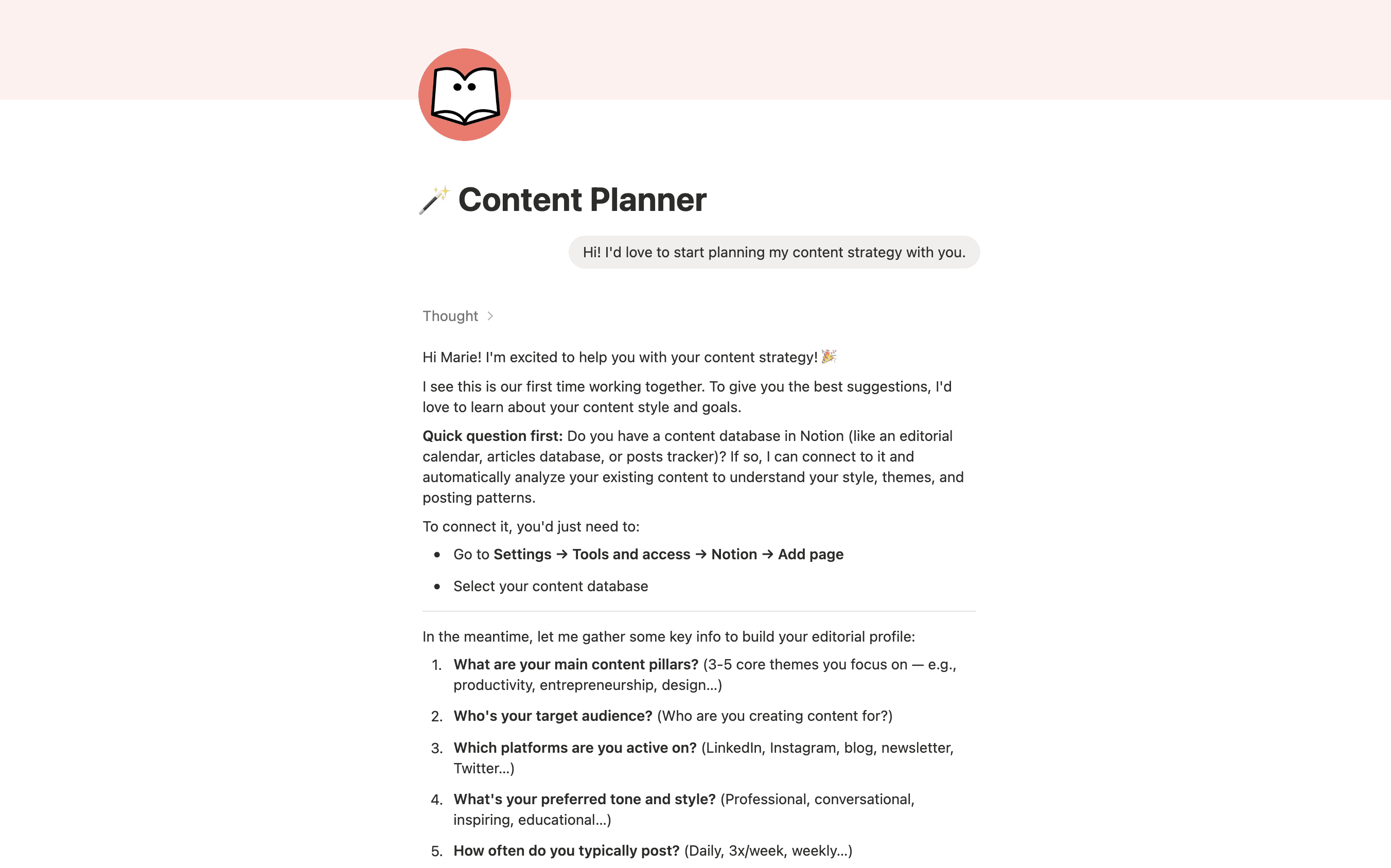 πͺ Content Planner