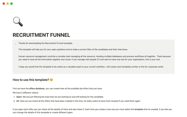 RECRUITMENT FUNNEL